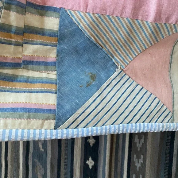 Colorful Vintage Patchwork Quilt - Picture 11 of 13